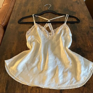 autograph clothing ivory lace trim slip top